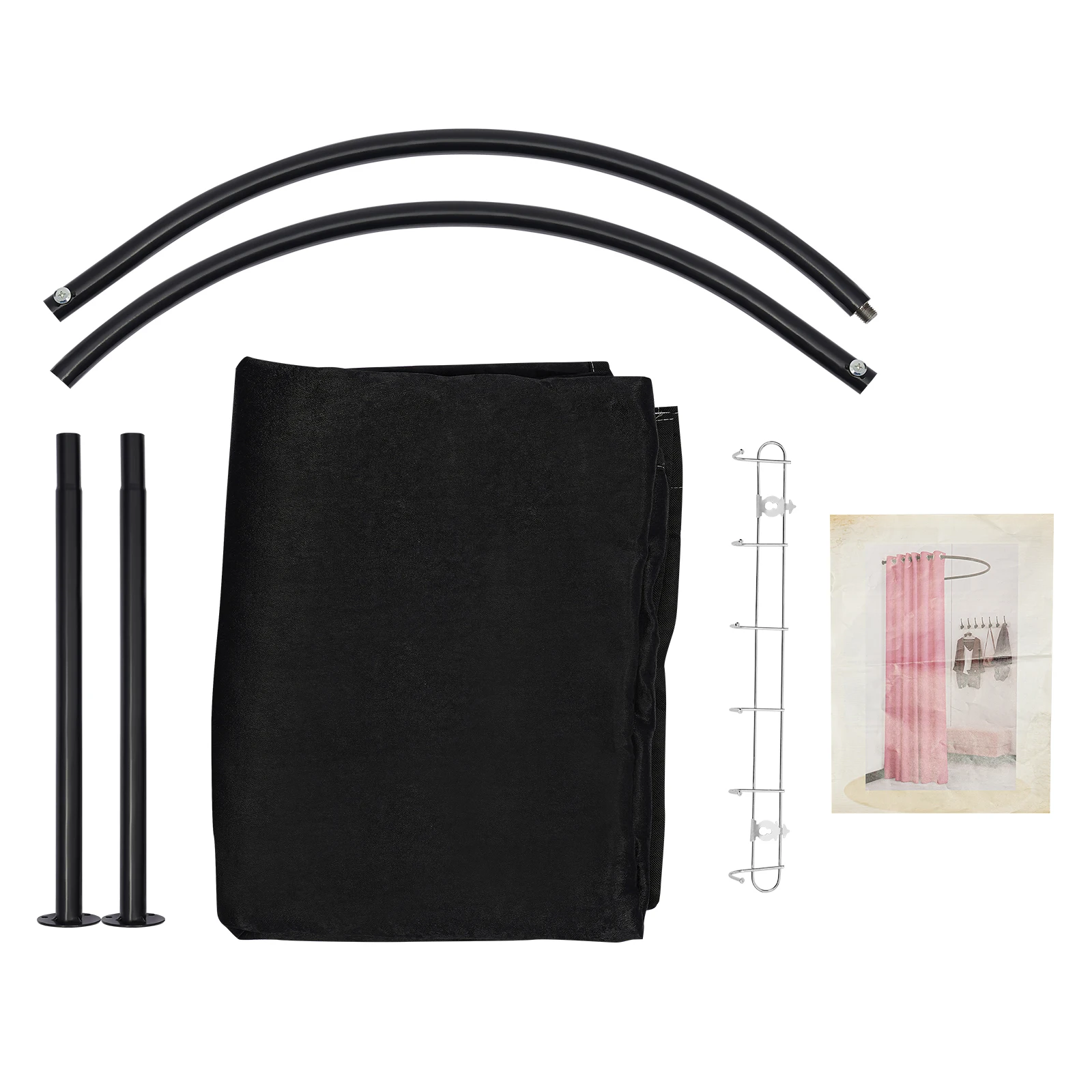 غرفة تركيب على شكل حرف U، غرفة تغيير متجر الملابس المحمولة، غرفة تزيين لحماية شاشة الخصوصية مع ستارة تظليل #6