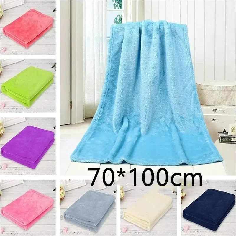 Flannel Blanket Textile for Air/Sofa/Bedding Throws Winter Warm Soft Bed Sheet Fur Blanket Household Soft Absorbent Bath Towel