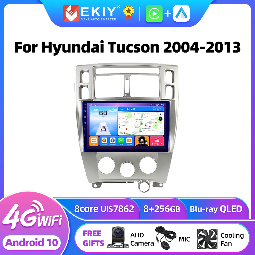 

EKIY Android 10 автомобильное радио для Hyundai Tucson 2004-2013 мультимедийный видеоплеер Navi 2 Din DVD головное устройство стерео Carplay колонки