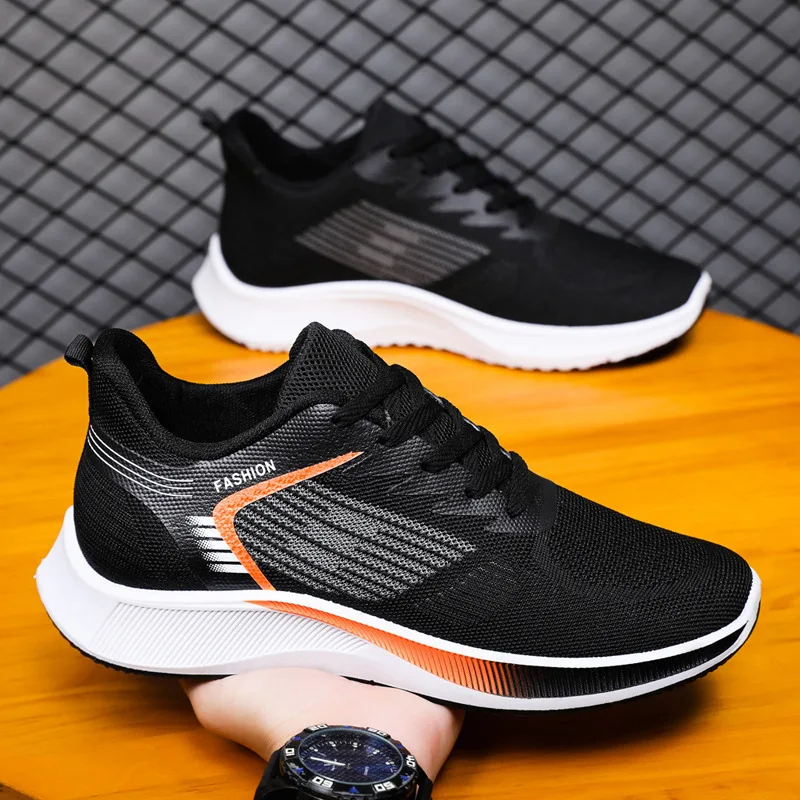 Zapatos Deportivos informales de verano para Hombre, zapatillas blancas transpirables a la moda, Zapatos informales para caminar al aire libre, Tenis masculinos