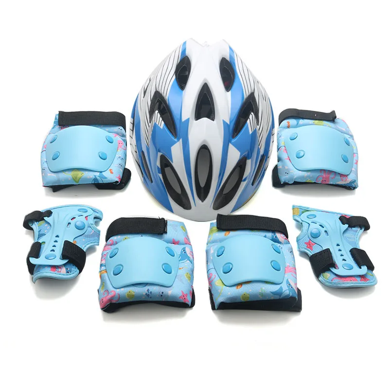 Children's cycling protective gear set  Boys and girls  2 3 4 5 6 7 8 9 10 11 12 13 years old  Helmet  kneepad  Elbow