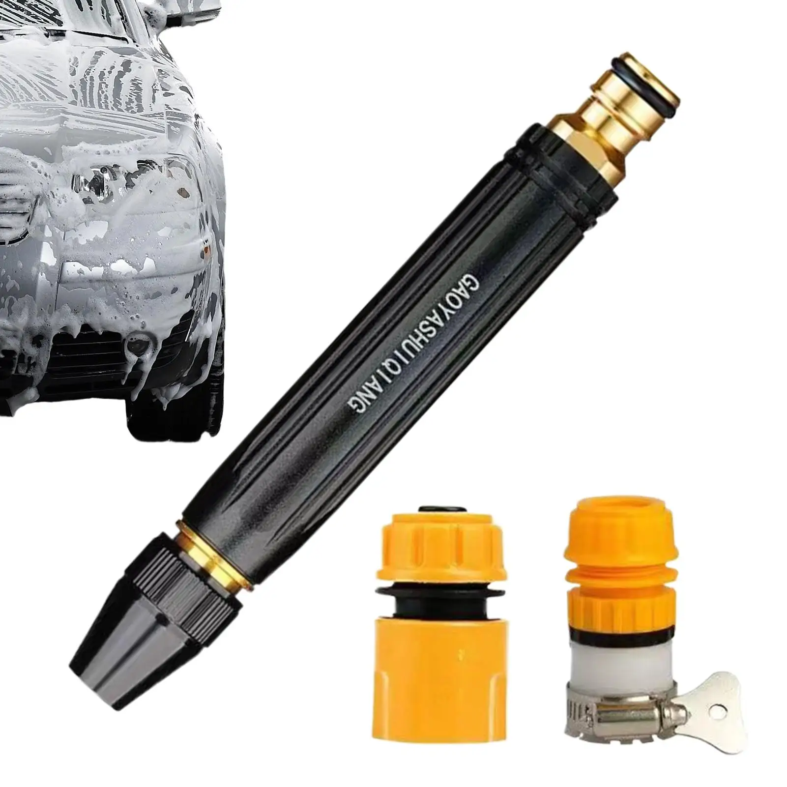 Garden Hose Nozzle Handheld Ergonomic Washer with 3 Spraying Modes High-Pressure Car Washer for Washing Watering Cleaning Yards