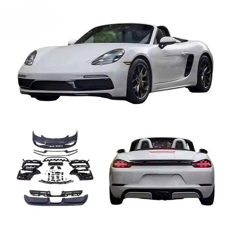 Body Kit for 2017-up Pors Cayman Boxster 718 Upgrade GTS Bumper Body Kits Rear Diffuser