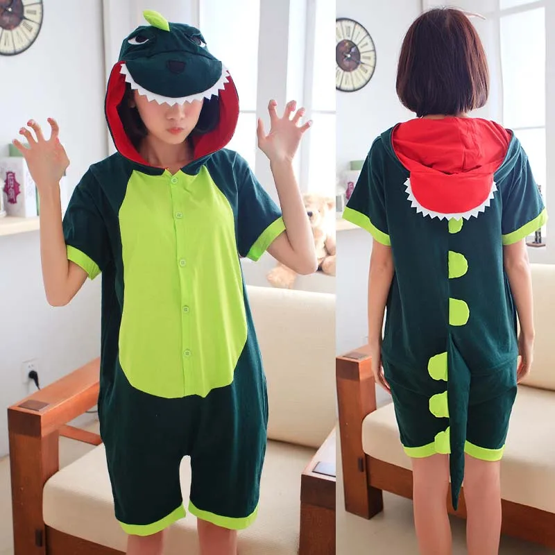 Green dinosaur-pure cotton