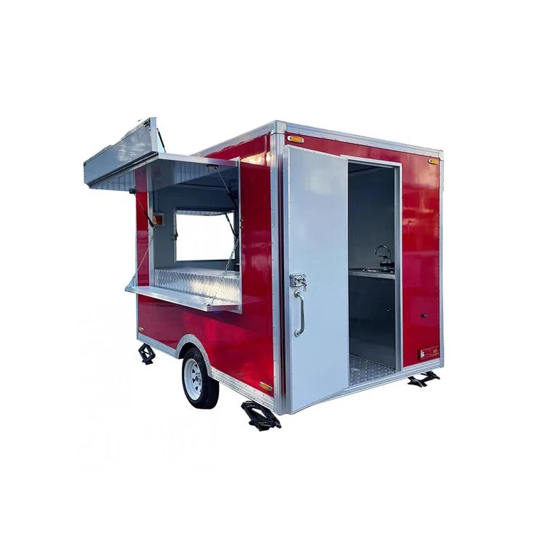 Mobile Food Truck positioned for fast delivery and high volume trade small Food Cart Display fried Food Street Cart customized