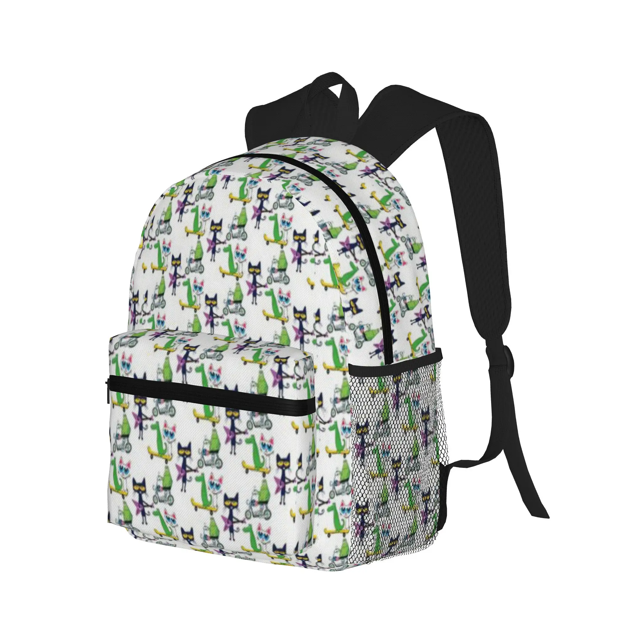 Having fun with friends pete the cat  Casual Backpack for Students and Adults Men's backpack