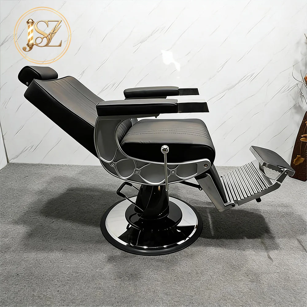 Classic Vintage Hydraulic Reclining Barber Chair Sturdy Heavy Duty Styling Chair for Hair Salon Barbershop