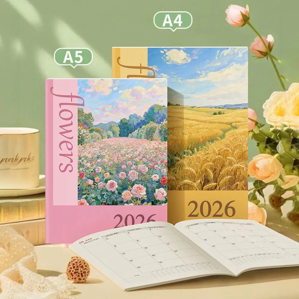 A4 A5 2026 Schedules Notebook 24 Sheets Work Efficiency Planner Notebook Life Check-in Learning Plan Agenda Planner Students