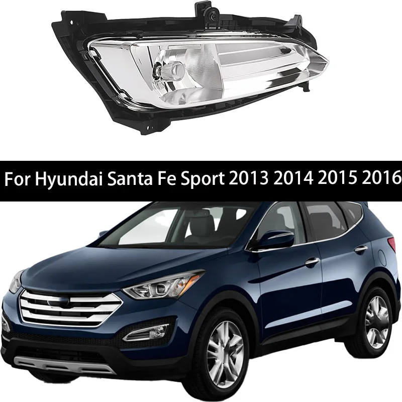 1 Set LED Fog Lights For Hyundai Santa Fe Sport 2013 2014 2015 2016 Headlight Covers Lamp