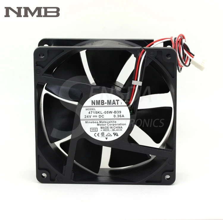 Original For NMB 4715KL-05W-B39 12038 12cm 120mm DC 24V 0.36A 8.64W 3 lines 3-pin alarm signal server axial fans