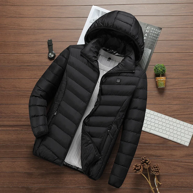 

21 Zone Heated Cotton Winter Jacket for Men Women Intelligent Constant Temperature Heating Men's Hooded Jacket Padding