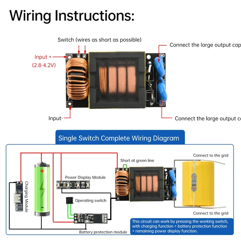 وحدة عالية الجهد عالية الطاقة وحدة منشة البعوض الكهربائية لمصباح البعوض