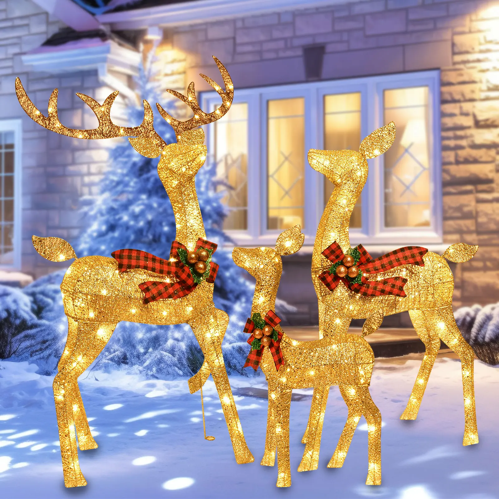 Hot sales Christmas Reindeer with Lights Christmas Decoration