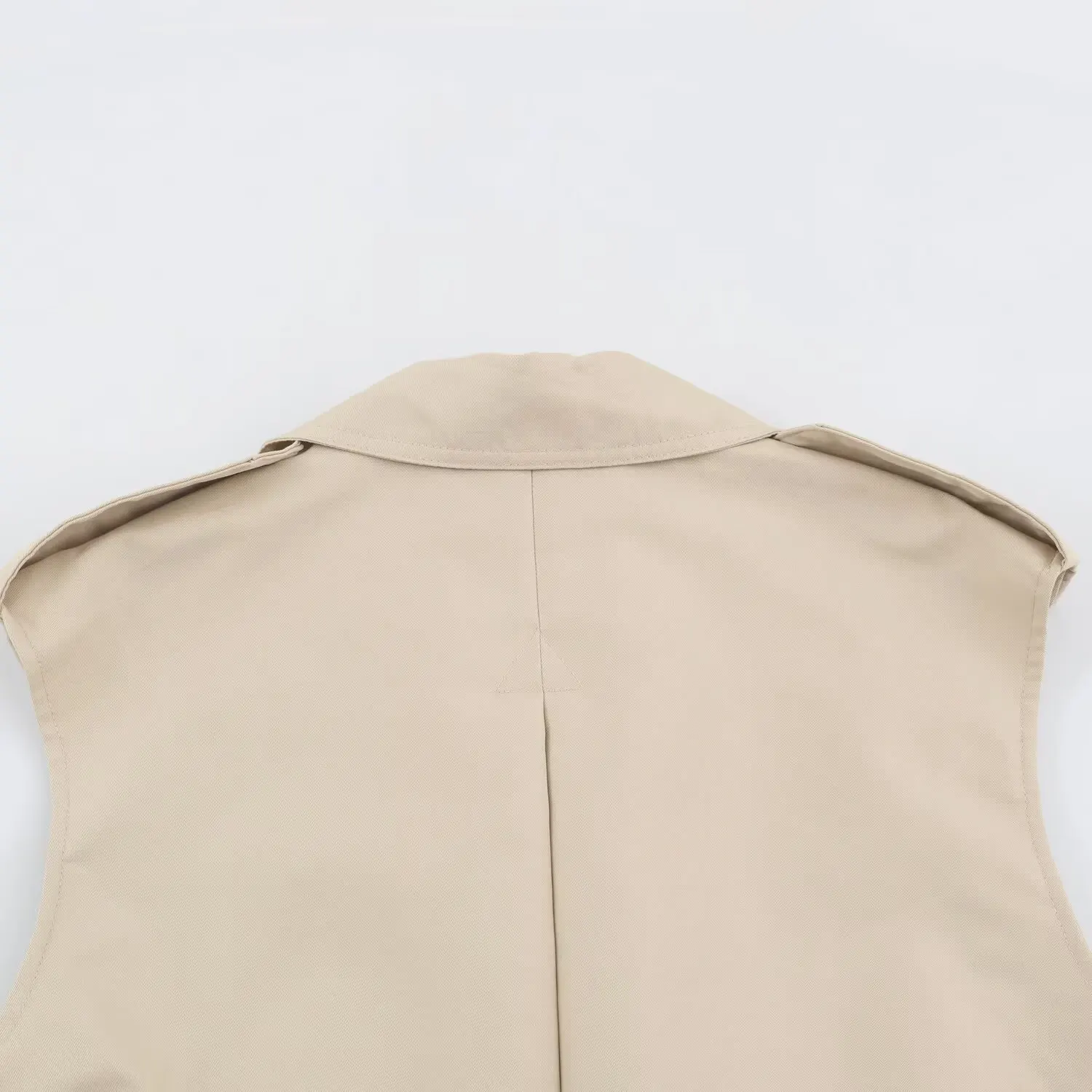 Damenweste 2026 Herbst Neu Einfarbig Ärmellos Doppelreihig Gürtel Lose Tanktops Jacke Pendlermode Damenweste – Detail 10