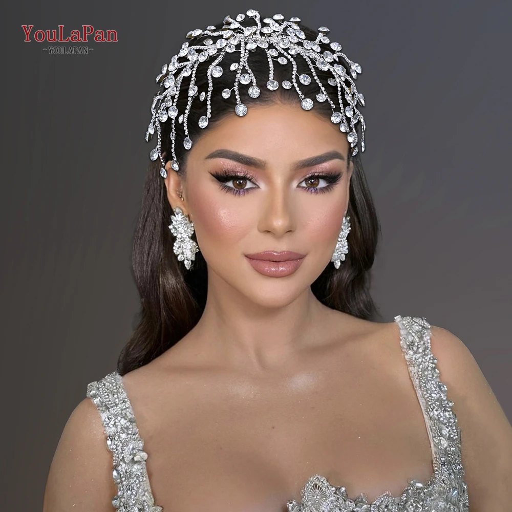 YouLaPan diadema de diamantes de imitación para mujer, tocado nupcial para boda, banquete, fiesta, accesorios para el cabello, banda para el cabello hecha a mano, HP729