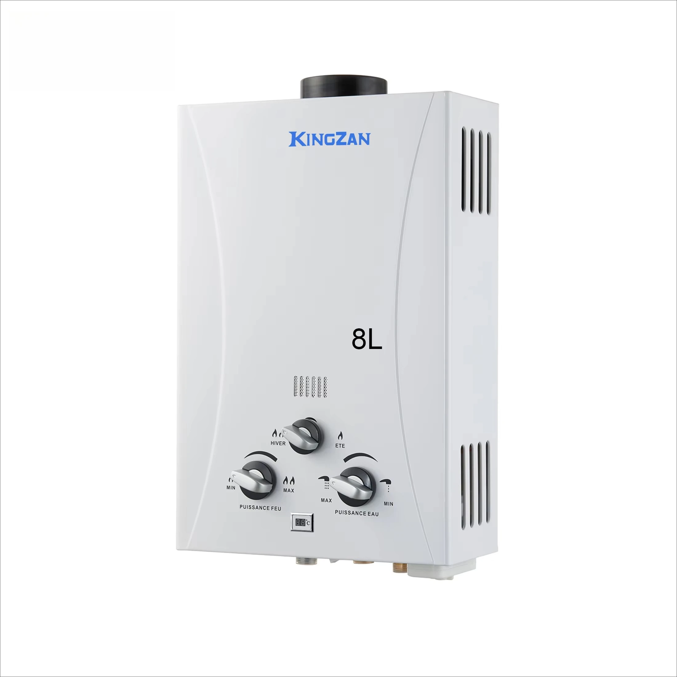 Outdoor Household Shower Water Heater with Beautiful Design Gas Power Copper Heat Exchanger Flue Type Smoke Extraction Method