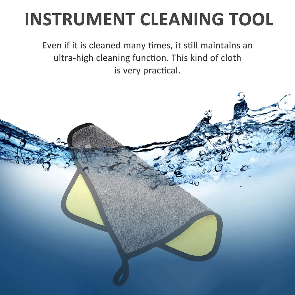 

3 Pcs Violin Musical Instrument Cleaning Cloth Guitar Care Superfine Fiber for Instruments