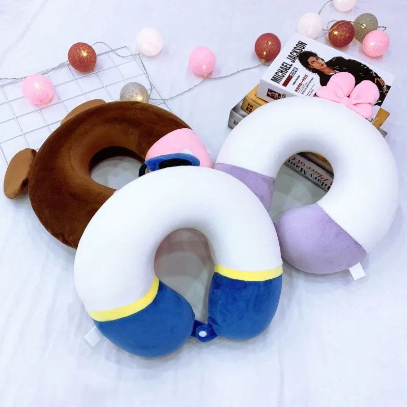 Disney animation Mickey Minnie cartoon memory foam U-shaped pillow portable nap cushion creative travel neck protection pillow
