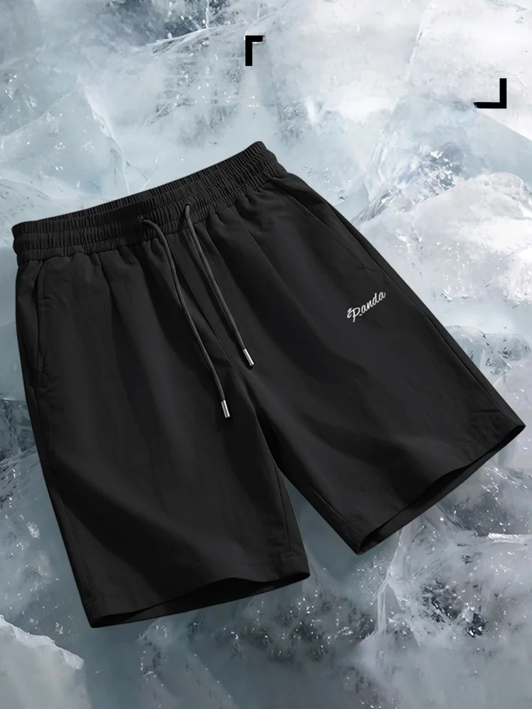 Bermuda Masculina TUCANO de Seda Gelada Leve de Secagem Rápida, Casual, Comprimento Médio, Calça de Verão com Perna Reta e Ci...