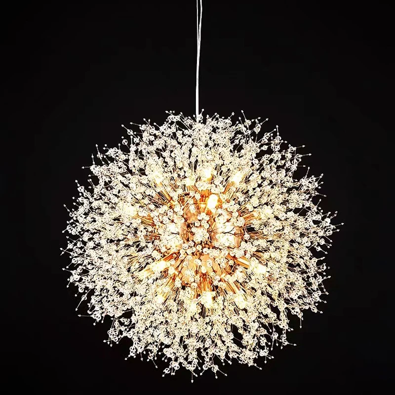 

Postmodern Pendant Lamps Living Room Bedroom Creative Simple Light Luxury Dandelion Hanging Lamp Personalized Restaurant Crystal