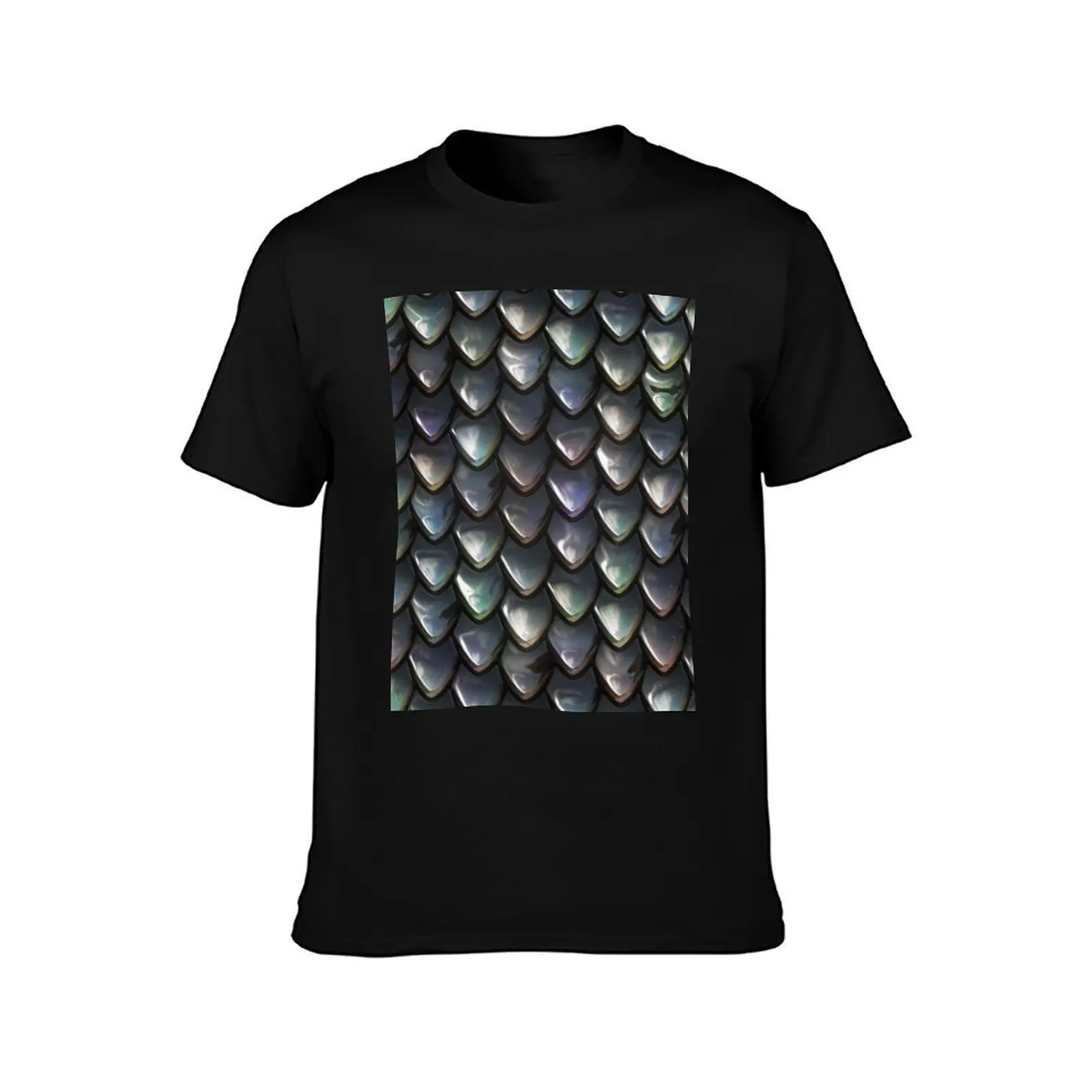 DRAGON SCALE TILES T-Shirt Simple Line Art Print Tee T-Shirt