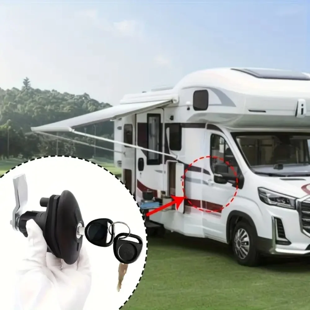 1Set RV Cabin Door Lock Compression Seal Lock For Swift Elldis Door Lock RV Cabin Door Lock T-Shaped Lock For RV Traveler