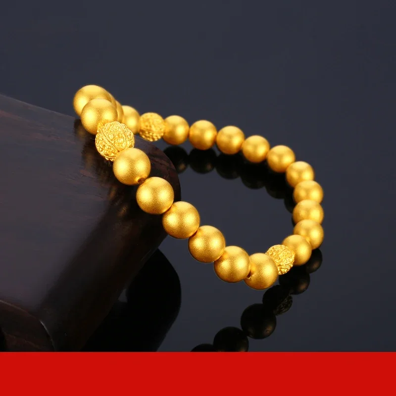 JLZB 24K Pure Gold Bracelet Real 999 Solid Gold Bangle Smart Elegant Smooth Beads Trendy Classic Fine Jewelry Hot Sell New 2023