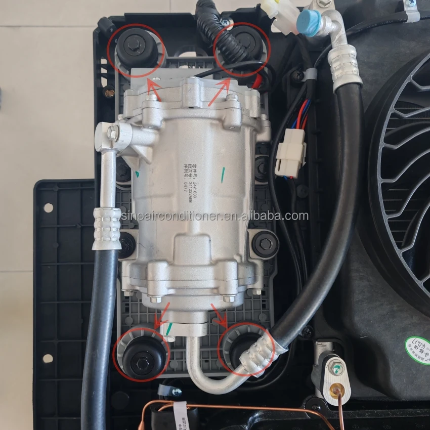 العربة 12 فولت 24 فولت المقصورة وقوف السيارات تكييف الهواء الكهربائية على السطح مكيف الهواء 12 فولت RV التيار المتناوب للشاحنة #6