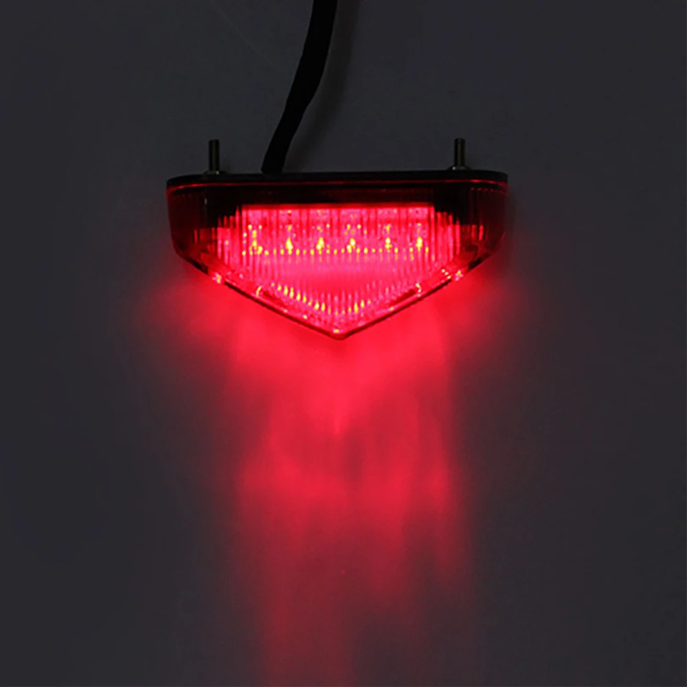 1pc Universal 12V Motorcycle Tail Light License Plate Lamp Brake Stop Lights For Scooters Mopeds Motocross Dirt Bike Accessories