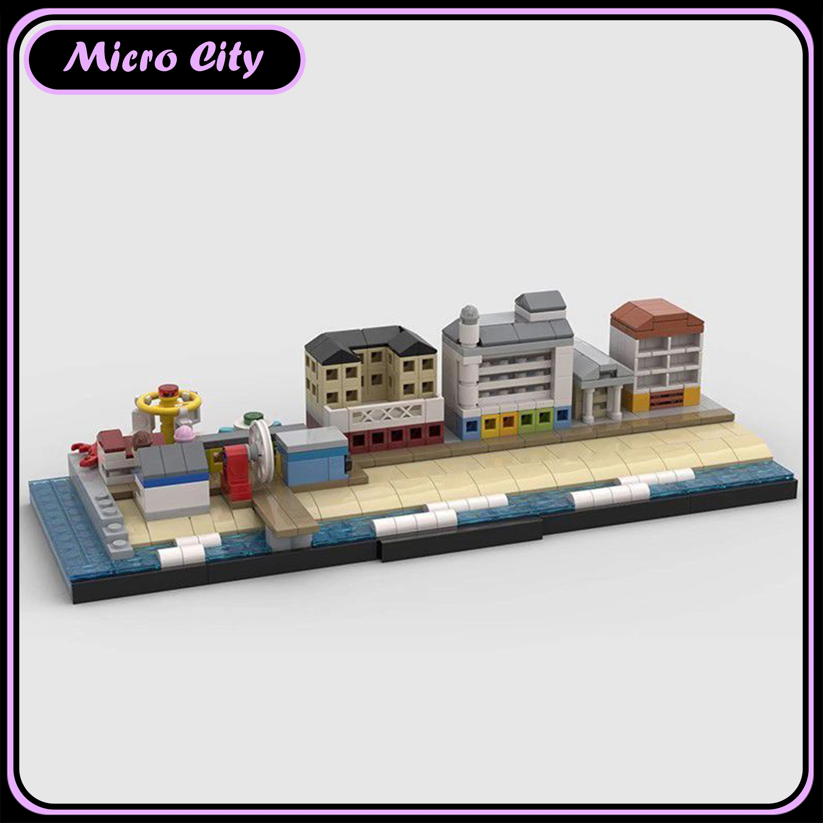 Micro MOC City Skyline Series Maryland Architettura Building Blocks Modello Creativo Città Scena Display Set Kit Regalo Regali di Natale