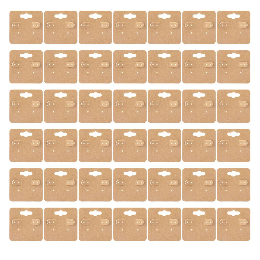 

100 шт. картонных карточек для демонстрации серег, пустые бумажные карточки для упаковки ювелирных изделий с отверстиями для розничной продажи, держатели для украшений