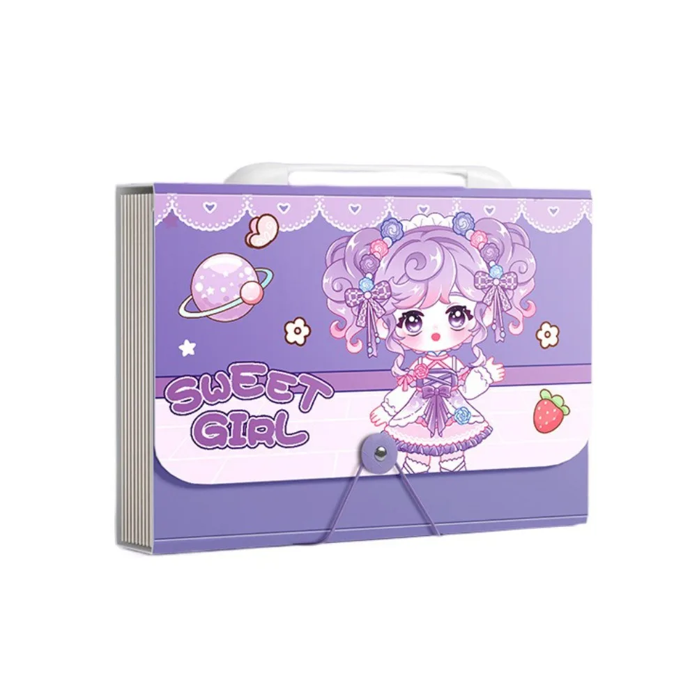 

Симпатичная папка для файлов формата А4, 13 карманов, папка для хранения тестовой бумаги большой емкости, водонепроницаемая ручная сумка для документов