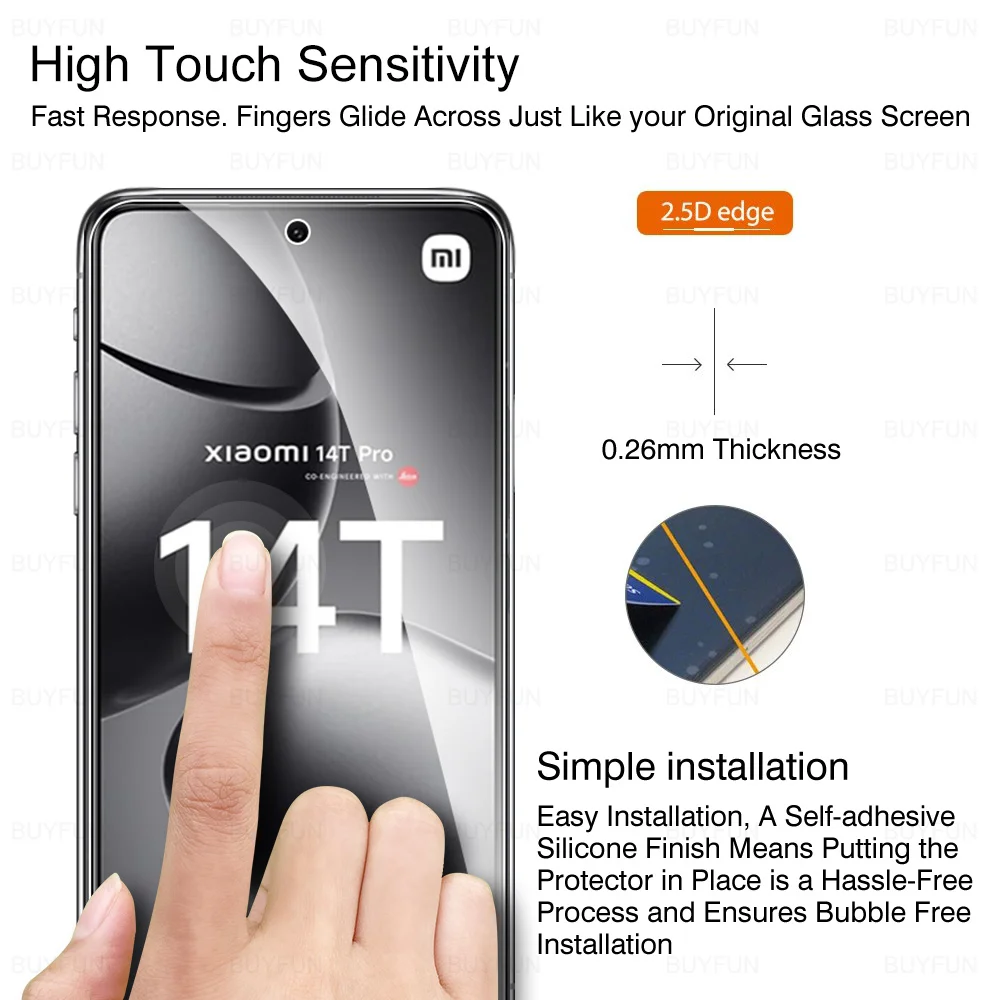 Ochraniacz ekranu 4 w 1 do Xiaomi Mi 14T Pro 5G Zakrzywiony obiektyw aparatu Szkło hartowane Xiaomi14T Pro Xiaomy 14TPro 14 T Pro Glass