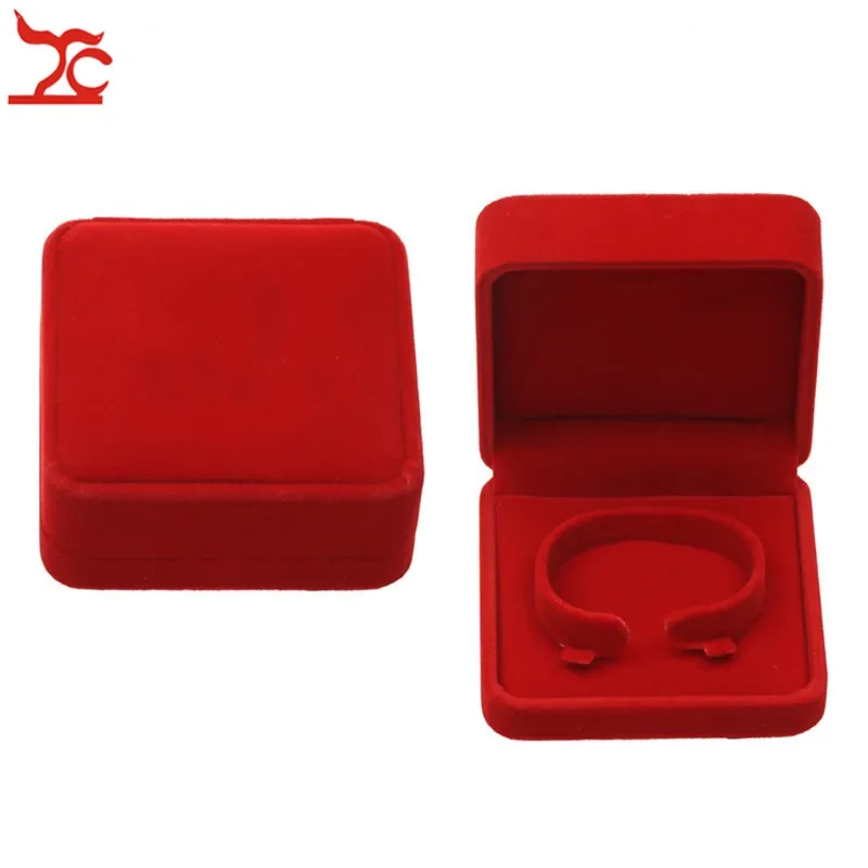 Quality Wedding Jewelry Storage Case Amazing Red Velvet Ring Earrings Necklace Pendant Bracelet Storage Organizer Gift Box