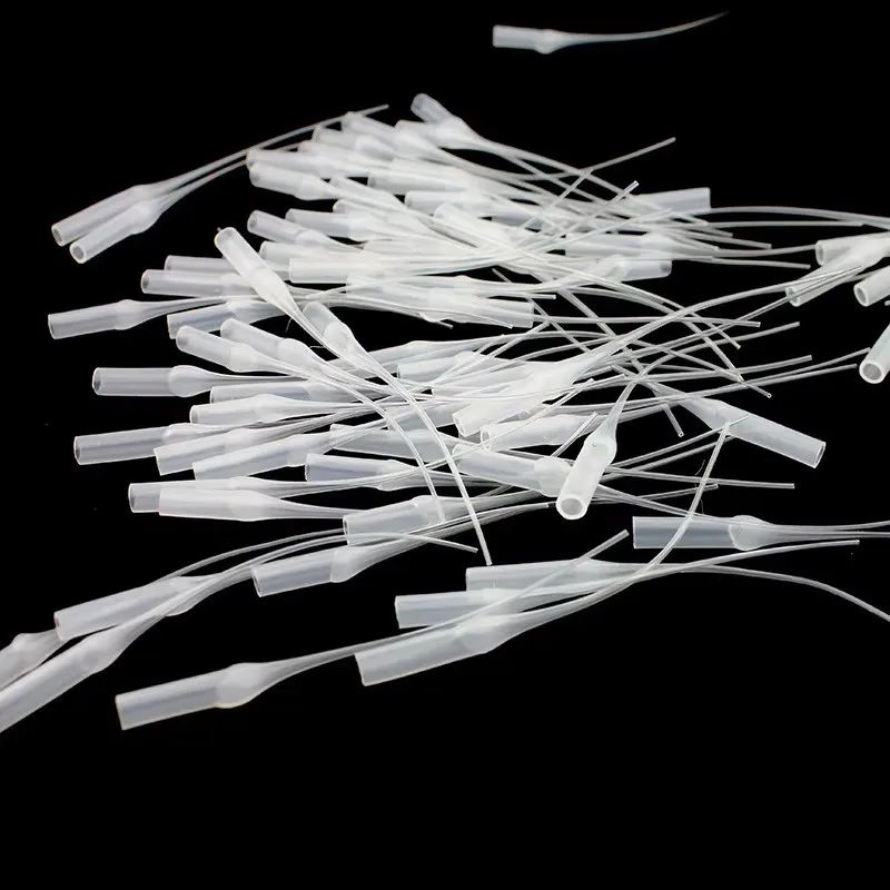 50-200pcs Glue Micro-Tips Plastic Glue Bottle Tips Glue Extender Precision Applicator Dropping Tube Nozzle For Crafting Lab 2030