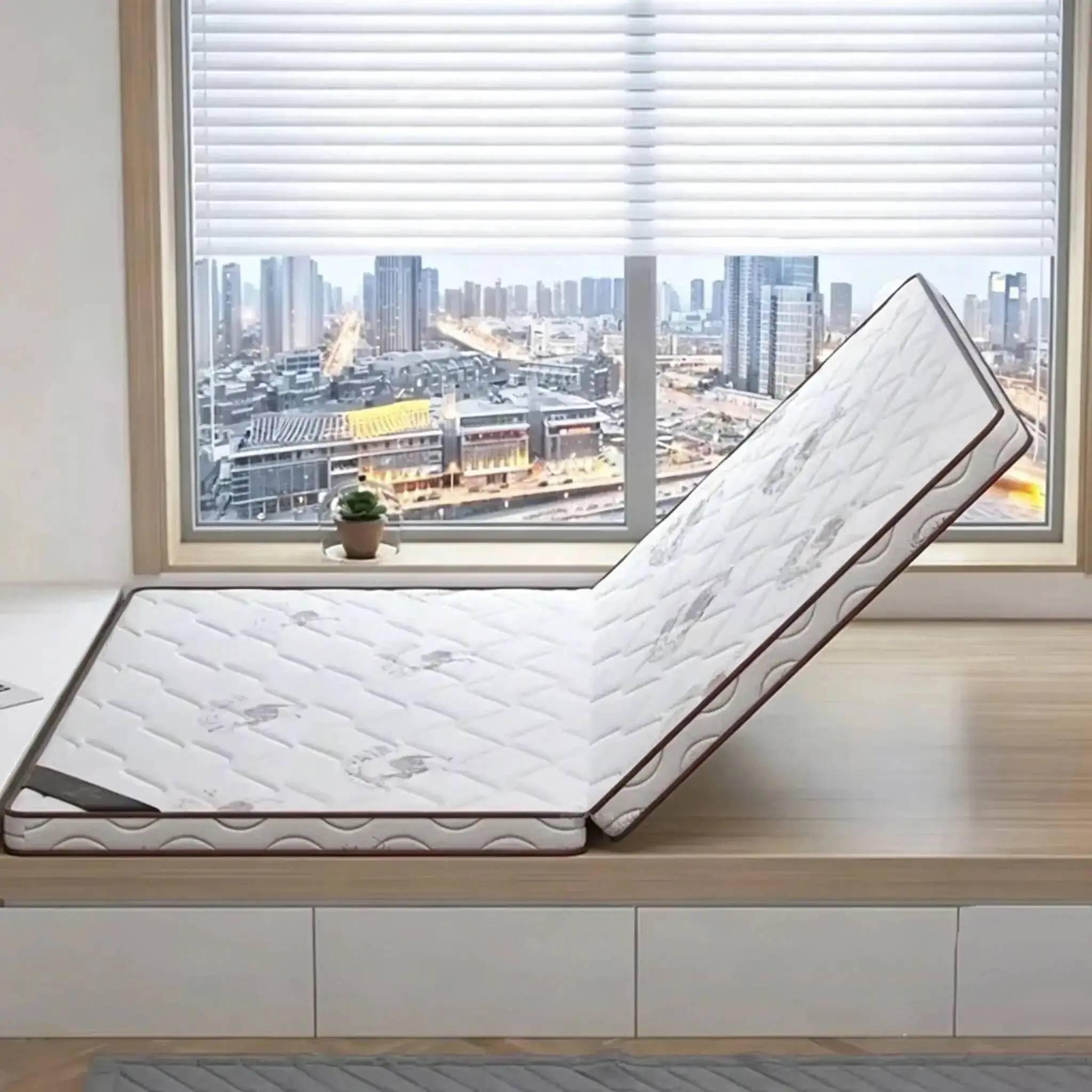 Bedroom Foldable Coconut Palm Mattresses Breathable Tatami Mat Hard Home Modern Student Dormitory Storage Mattress 6cm Furniture