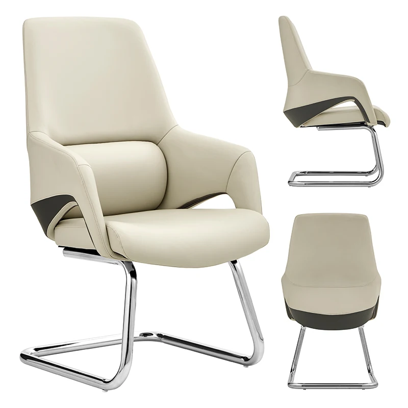 

Роскошное офисное кресло для посетителей, эргономичное офисное кожаное кресло для конференций со средней спинкой