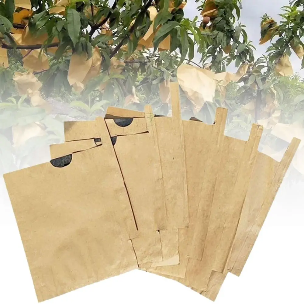 100PCS Breathable Fruit Development Bag Waterproof Promote Growth Anti-Bird Pouch Against Insect Agricultural Bag Orchard Farm