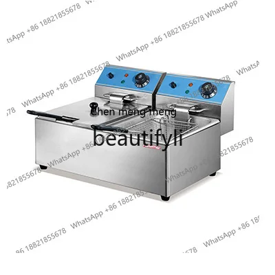 

Small Food Shop Desktop Constant Temperature Deep Fryer Commercial Single Tank Fried Dough Stick Fryer Electric Fryer