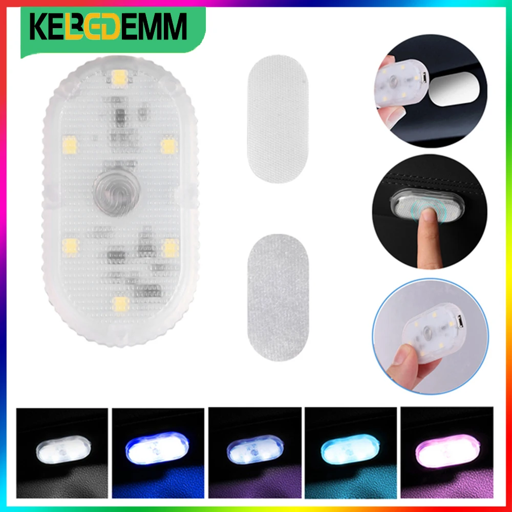 

Car Interior 5v led Lighting Finger Touch Sensor Reading Lamp LED Attraction Lights USB Charge 6 Bulbs Car Door Light