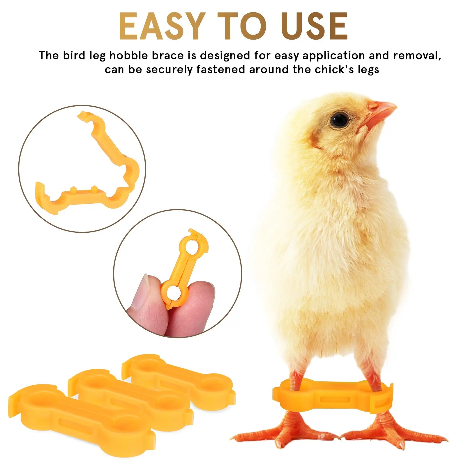 12Pcs Chick Leg Stabilizer Bird Corrector Chicken Band Leg Ring Labels Accessories Bands Supplies for Your Chickens Parrot Foot