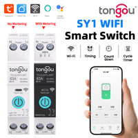 Tuya Smart WIFI Circuit Breaker Switch 1P+N SmartLife  App Timer,Meter Works with Alexa  Google Home Alice Voice Control TONGOU