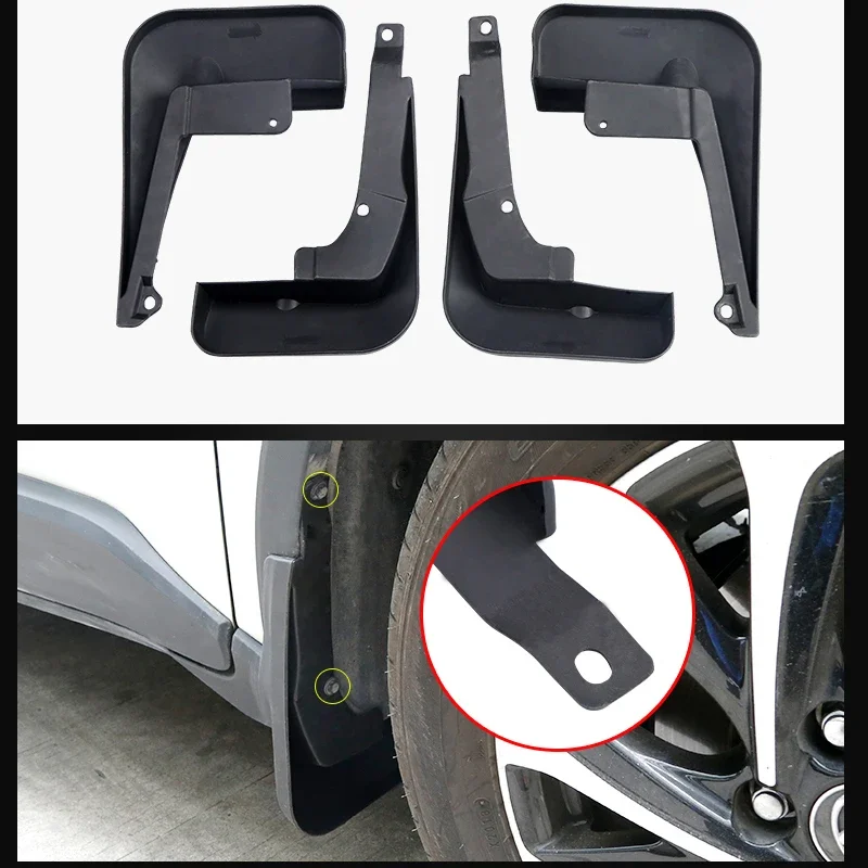 4 قطعة/المجموعة سيارة الجبهة الخلفية Mudflaps سبلاش الحرس سيارة الطين اللوحات لتويوتا C-HR حقوق الإنسان 2016 2017 2018 2019 2020 2021 اكسسوارات