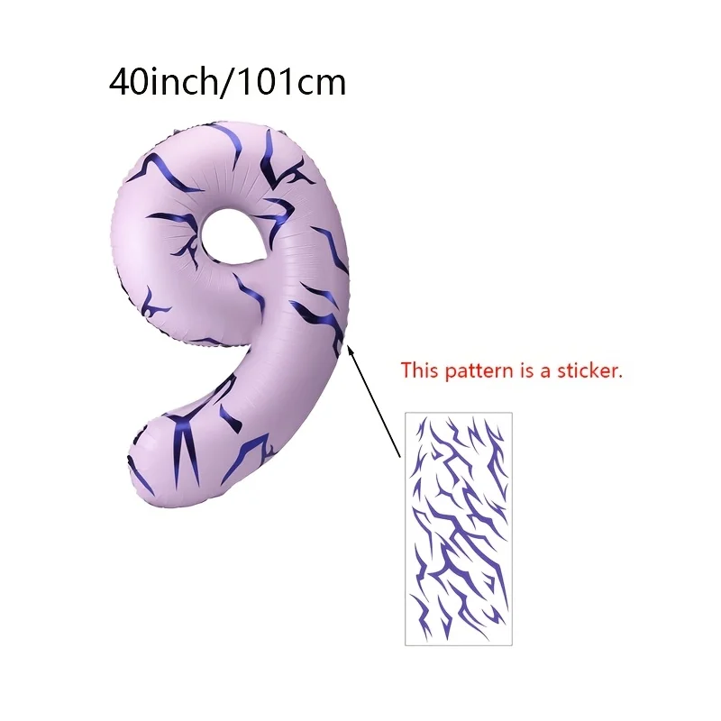 16/32/40 Inch Purple Number Balloon 0 1 2 3 4 5 6 7 8 9 Number Ballons Baby Shower Birthday Party Wedding Decor Supplies