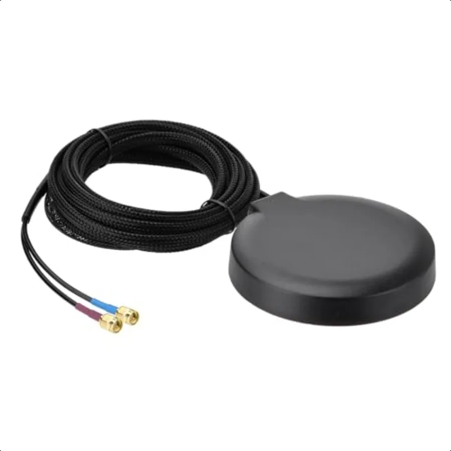 

ERBAT 4G LTE Cellular GPS Adhesive Magnetic Mount Combination Antenna with SMA Male Connector for 4G LTE Industrial Gateway Mob