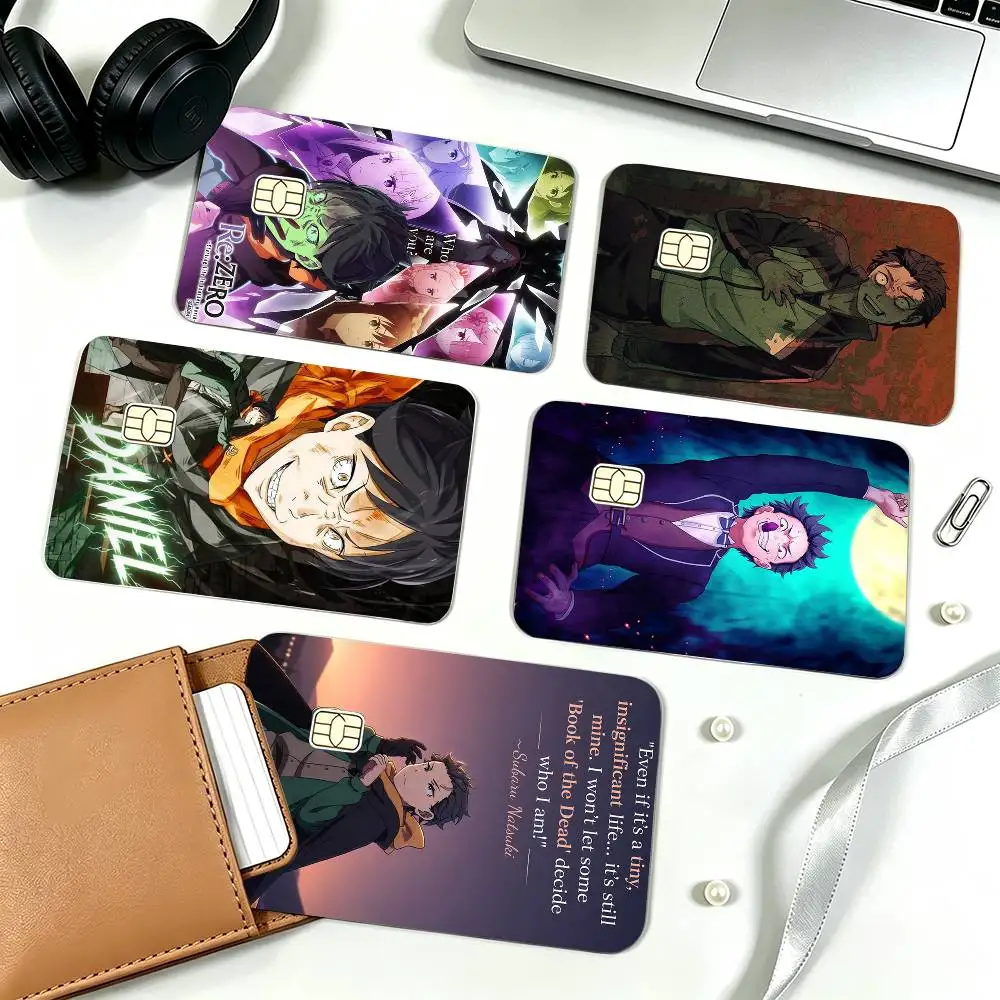 Anime Re Zero-O Natsuki Subaru  Credit Card HD Stickers Small Chip Waterproof Sticker Game Card Decal Gift
