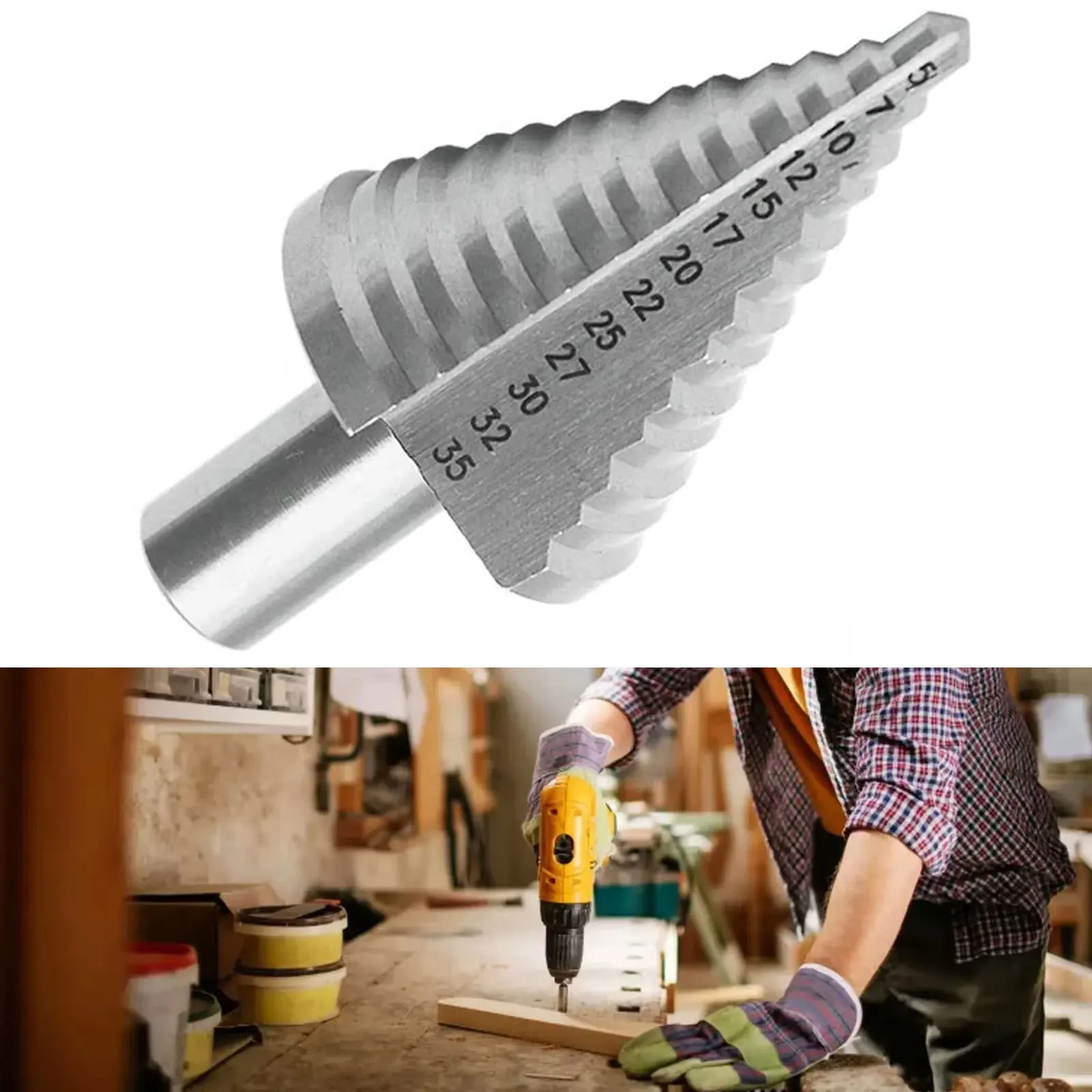 

1 шт., серебристые 5-35 мм HSS круглые ручки, ступенчатое сверло из скоростной стали, 13 ступеней, развертывание пагоды, сверло для открытия отверстий, ступенчатое сверло, инструменты