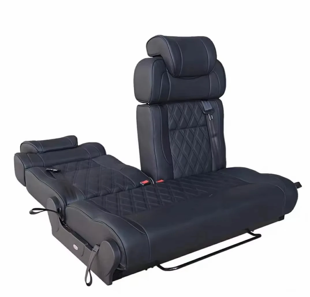 Comfortable Folding RV Camper Van Sofa Seat Bed 2 Passenger Seats for Motorhomes
