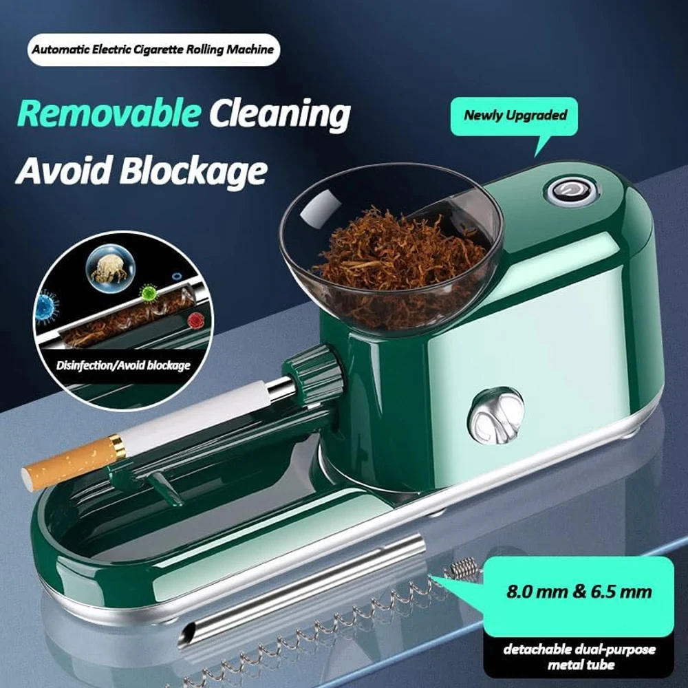

Automatic Herb Rolling Machine 6.5/8mm Tobacco Cone Adjustable Portable Electric Cigarette Roller Injector Grinder Smoking Tools