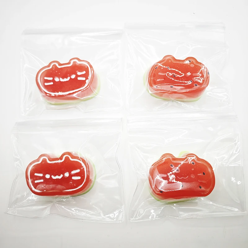 Cartoon Nette Katze Käse Brot Druckentlastung Weiche Squeeze Fingertip Spielzeug Klebrige TPR Kinder Linderung Dekompression Rebound Spielzeug